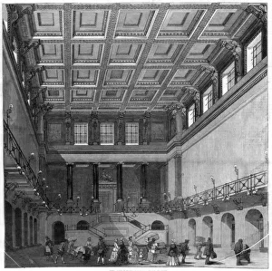 Railway Stations In England Drucke: The Great Hall, Euston Square satation, 1849