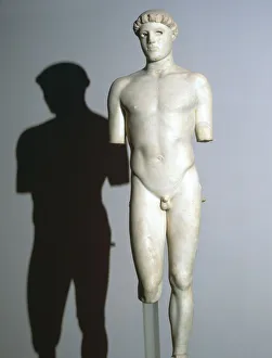 Bildhauerei Drucke: Griechischer Statuenschatz namens der Kritios-Junge aus dem 5. Jahrhundert v. Chr