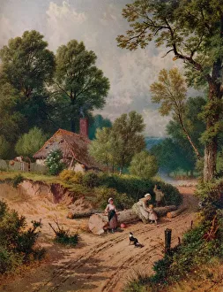 Landschaften Drucke: Die Grüne Straße aus dem 19.Jh., (1935). Künstler: Birgit Focker