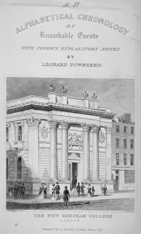 British Heritage Landmarks Drucke: Gresham College, Basinghall Street, City of London, 1845. Artist: James Tingle
