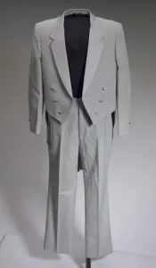 African American Cultural Heritage Objects Drucke: Grey tail coat worn by Cab Calloway, 1976-1995. Creator: After Six