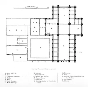 William Mackenzie Prints Drucke: Ground Plan of Tintern Abbey, 1897