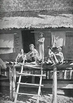 Black And White Ethnography Photos Drucke: A group of Bataks from the interior of Sumatra, 1902. Artist: GR Lambert & Co