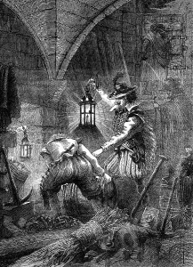 Gunpowder Plot Conspirators Drucke: The Gunpowder Plot conspirators at work, c1902