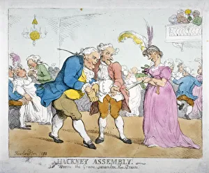 Georgian Era Fashion Drucke: Hackney Assembly. The Graces, the Graces, Remember the Graces, 1812