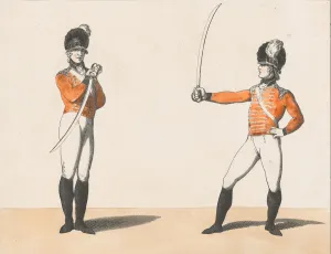 Eighteenth Century Colour Etchings Drucke: Half Circle Guard, Medium Guard, September 1, 1798. September 1, 1798