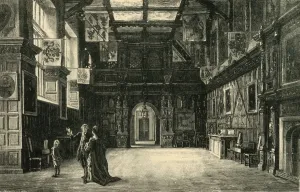 Drucke von Die Halle, Audley End, 1898. Audley-End-Haus, früh 17. Jahrhundert Landhaus im Stil Jakobäer in der Nähe von Saffron Walden, Essex, England. Aus Unser eigenes Land, Band III' Jacobeanische Architektur Drucke: Der Saal, Audley End, 1898. Ersteller: Unbekannt.