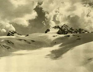Black And White Mountain Landscapes Drucke: The Hallstatter Glacier, Dachstein Mountains, Upper Austria, c1935. Creator: Unknown