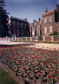 Schloss Drucke: Hampton Court Palace, ein königliches Anwesen im London Borough of Richmond upon Thames
