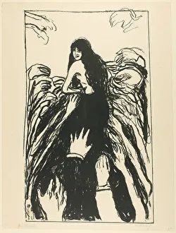 Norwegian Artist Edvard Munch Drucke: The Hands, 1895. Creator: Edvard Munch