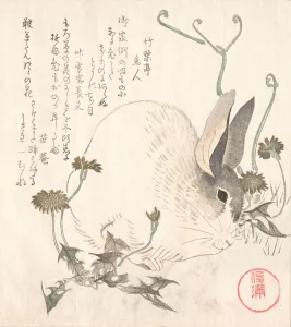 Eichhorn und Gelbnelke, wahrscheinlich um 1820. Erfinder: Kubo Shunman