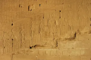 Egyptian Archaeological Sites Drucke: Hathor Temple, Dendera, Egypt. Creator: Unknown