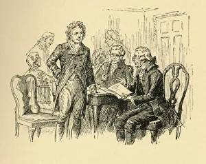 Haydn pries die Komposition hoch, (1907). Schöpfer: Unbekannt.