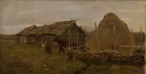 Summer Evening Scene Drucke: The haystack