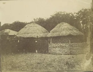 Salted Paper Print Collection Drucke: Haystacks, 1850s. Creator: Unknown