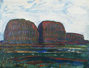 Fine Art History Images Drucke: Haystacks III