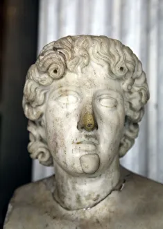 Ancient Greek Medicine Drucke: Head of Asklepios