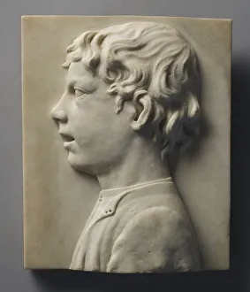 Marble Sculptures Italy Drucke: Head of a Boy, c. 1460. Creator: Unknown