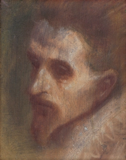 Bearded Man Portrait Drucke: Head study - The Thinker, 1880-1900. Creator: Ladislav Mednyanszky