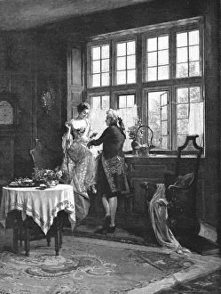 Black And White Couple Portraits Drucke: Held By A Thread'; after Charles E