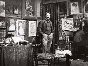 Drucke von Henri Matisse im Atelier von Henri Evenepoel. Paris, 1897. Privatsammlung Henri Matisse Drucke: Henri Matisse im Atelier von Henri Evenepoel