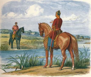 Henry und Stephan verhandeln über den Fluss Themse, 1153 (1864). Künstler: James William Edmund Doyle