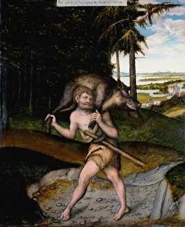 Hercules und der Erysäische Wildschwein. Künstler: Cranach, Lucas der Ältere 1472 - 1553