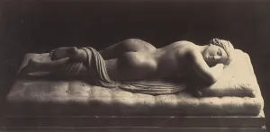 Bernini Gian Lorenzo Artwork Drucke: The Hermaphrodite, ca. 1861. Creator: Robert MacPherson