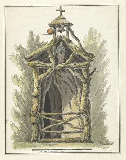 Hermite mit einer Statue eines Heiligen um 1782-um 1837 Ersteller: Pieter Bartholomeus van den Berg