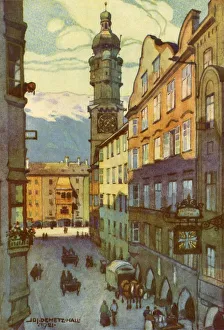 Innsbruck Architecture Drucke: Herzog Friedrichstrasse, c1929. Creator: Unknown