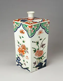 Asian Decorative Arts Drucke: Hizen ware Quadrangular Vase in Imari Style, 18th century. Creator: Unknown