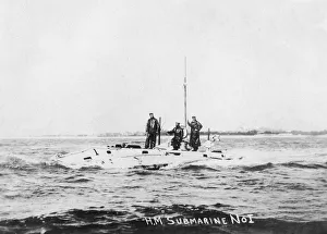 Royal Navy Submarine Drucke: HM Submarine No1, c1908