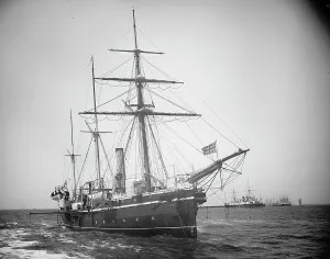 Royal Navy Flagship Drucke: H.M.S. Partridge, 1893. Creator: Unknown