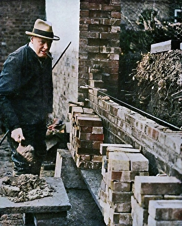 Colorized Black And White Print Drucke: A hobby, c1930, (1945). Creator: Unknown. A hobby, c1930, (1945). Creator: Unknown