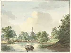 Der Hogewoerdse Poort in Leiden aus dem Blick vom Singel, 1786 - 1839. Schöpfer: Pieter Gerardus van Os