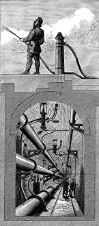 Civil Engineering History Drucke: Holborn Valley Viaduct: section of subway on each side, 1871. Creator: Unknown