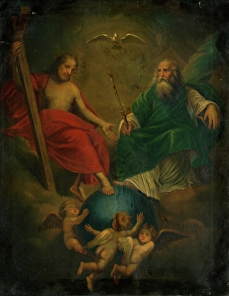 Holy Trinity Painting Drucke: The Holy Trinity, 1801. Creator: Unknown