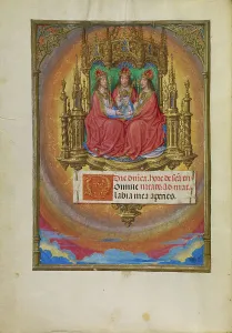 Medieval Christianity Iconography Drucke: The Holy Trinity Enthroned; Spinola Hours