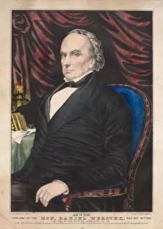 Daniel Webster Portrait Drucke: Hon. Daniel Webster, Aged 70 Years. Creator: James Merritt Ives (American, 1824-1895)
