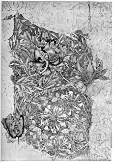 Honigkräuselpunkt auf Linen geprintet, 1883 (1934). Künstler: William Morris