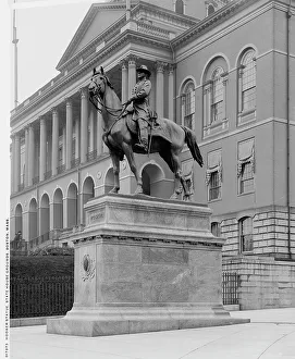 American Civil War Artifacts Drucke: Hooker Statue, State House Grounds, Boston, Mass. c1904. Creator: Unknown