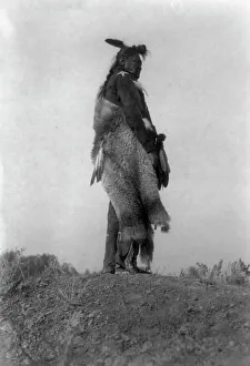 Vintage Native American Portraits Drucke: Hoop on the Forehead, c1908. Creator: Edward Sheriff Curtis