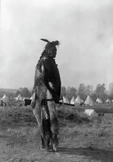 Vintage Native American Portraits Drucke: Hoop On the Forehead [E], c1908. Creator: Edward Sheriff Curtis