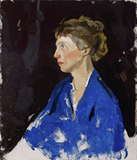Heritage Art In The USA Drucke: Two Hour Study of Head (Blanche Stillson), about 1920s. Creator: Charles Webster Hawthorne