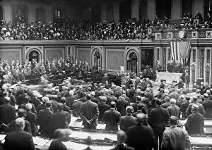 Capitol Building Architecture Drucke: House of Representatives in Session, between c1910 and c1915. Creator: Bain News Service