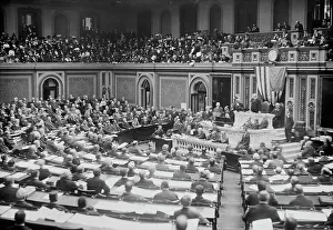 Capitol Building Architecture Drucke: House of Reps. in Session, between c1910 and c1915. Creator: Bain News Service