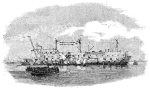 British Naval History Images Drucke: The Hulk Blake, at Spithead, 1854
