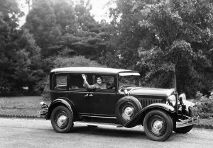 Black And White Automobile Photos Drucke: Hupmobile car, (c1925-c1935?)