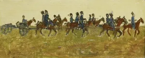 Netherlands Heritage Art Drucke: Hussars on Maneuver, c.1880-c.1923. Creator: George Hendrik Breitner