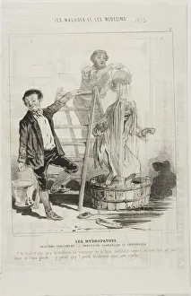 Die Wasserheilkunstler : Zweite Behandlung (Tafel 2), 1843. Schöpfer: Charles Émile Jacques